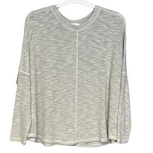 Taliyah sweater lightweight pullover tan white oversized comfortable size M